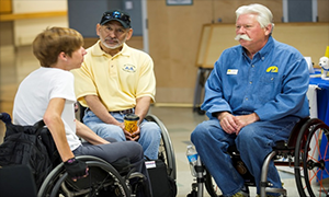 Three Veterans talking